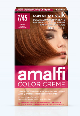 Kremowa farba do włosów 7/45 COPPER AMALFI